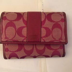 Pink coach wallet